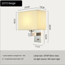 Axyaa LED Wall Light: Nordic Fabric Decorative Light with Rotary Switch, Minimalist Design