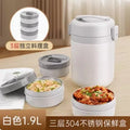 Axyaa 304 Vacuum Insulated Layered Portable Lunch Box for Office Workers