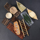 Axya Sushi & Bamboo Chops BBQ Platter Decor with Seafood & Sashimi Ornaments