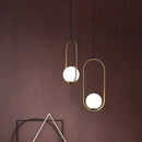 Axyaa Glass Ball Pendant Lamp: Modern Dining Room Hanging Light in Gold