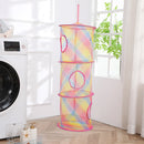Axyaa Hanging Laundry Basket - Mesh Storage Organizer for Clothes, Toys, and Sundries