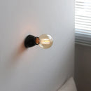 Axyaa LED Bathroom Wall Lamp White Black Glass Nordic Bedside Light