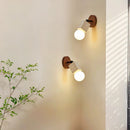 Axyaa White Glass Ball LED Wall Lights with Up Down Rotate Feature