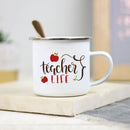 Teacher Enamel Mug by Axyaa - Creative School Water Cup - Perfect Teachers Day Gift