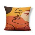 Axyaa Geometric Abstract Face Linen Cushion Cover 45x45Cm