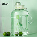 Axyaa 2L Water Bottle with Straw Lid: BPA-Free Sports Gym Kettle for Camping and Travel