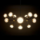 Axyaa Resin Glass LED Chandelier for Modern Living Room Bedroom Decor