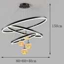 Axyaa Modern LED Pendant Light Chandeliers for Living Room and Dining Room
