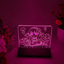 Axyaa Ocean Girl Acrylic Night Light with Remote Control and Colorful Lighting