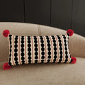 Axyaa Polka Dot Striped Pillow Cover: Square Removable Cushion for Home, Bed, Car