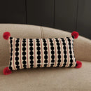 Axyaa Polka Dot Striped Pillow Cover: Square Removable Cushion for Home, Bed, Car