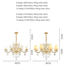 Axyaa Gold Iron Crystal Chandelier for Living Room Dining Bedroom