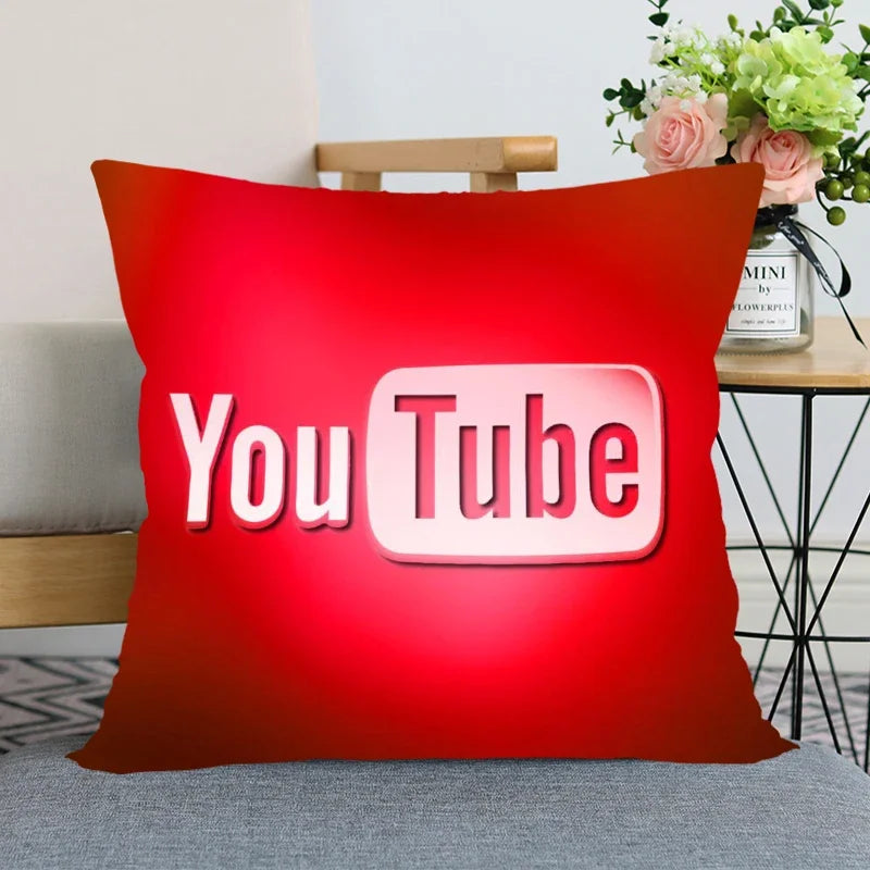 Axyaa Satin Soft Pillowcase for Home Decor 45x45cm Square Zipper Pillow Cover
