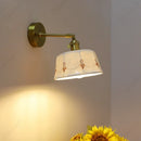 Axyaa Simple Retro LED Ceramic Wall Lamp for Bedroom and Living Room