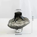 Axyaa Frosting Glass Vase: Nordic Minimalist Style Home Decor for Flowers, Modern Living Room Accent
