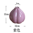 Axyaa Purple Onion Ceramic Vase for Desktop Flower Arrangement and Decor
