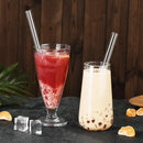 Axyaa Glass Drinking Straw Set with Cleaning Brush