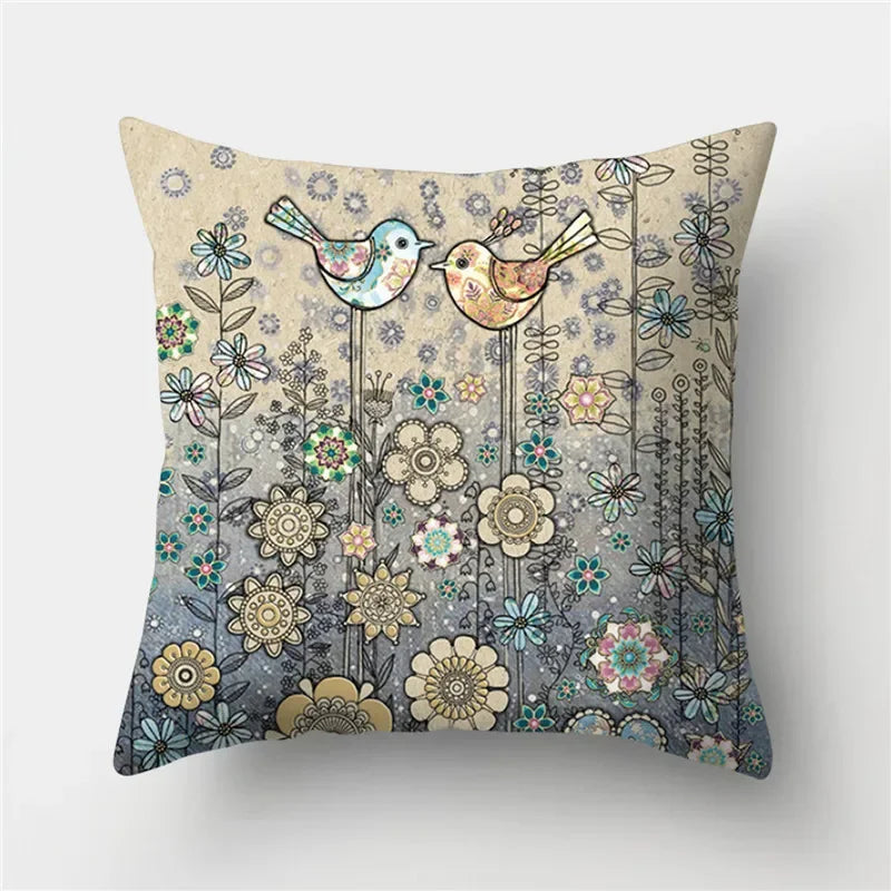 Axyaa Butterfly Cat Animals Design Pillowcase - Nordic Home Decor
