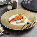 Axyaa Brushed Texture Ceramic Steak Pasta Sushi Dessert Plates for Molecular Cuisine