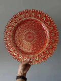 Axyaa Round Glass Fruit Plate for Elegant Living Room Dining