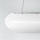 Axyaa Nordic White LED Chandelier: Round Italian Designer Pendant Light for Home Decor