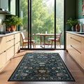 Axyaa Retro Flower Bird Print Nordic Style Living Room Carpet