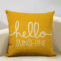 Axyaa Black White Yellow English Letter Design Linen Pillowcase 45x45cm