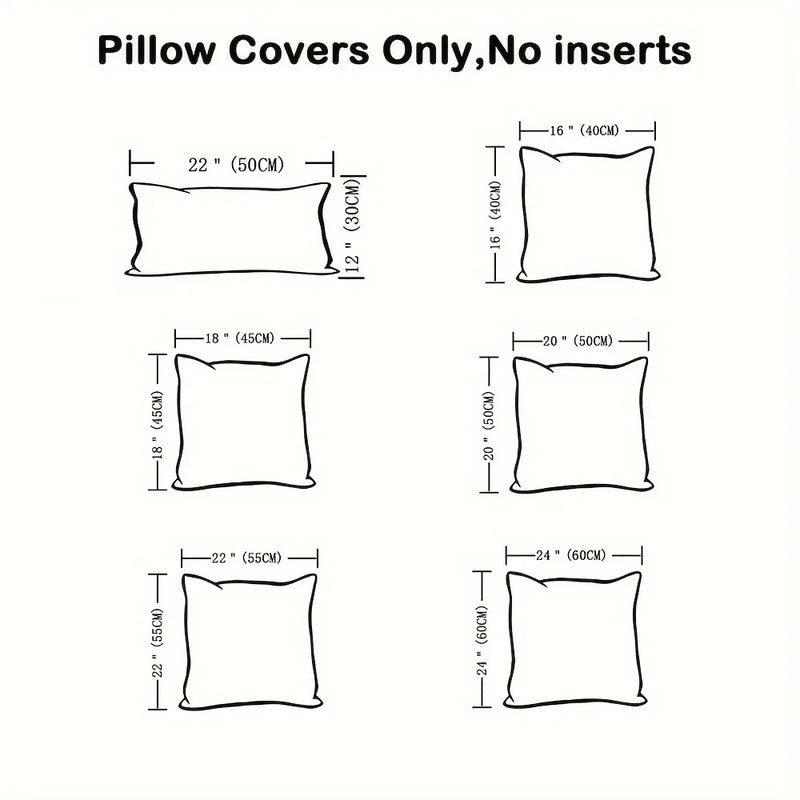 Axyaa Soft Faux Wool Throw Pillow Covers - 45x45 CM Solid Patterned Cushion Case