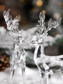Axyaa Crystal Deer Figurines | Cute Desktop Ornament for Room Decoration
