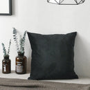 Axyaa Velvet Pillow Cover 45x45 cm Ultra Soft Black Nordic Style Home Decor