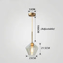 Axyaa Glass Lampshade Pendant Lamp for Home LED Lighting Fixtures