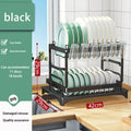 Axyaa 2-Tier Dish Drying Rack with Drainboard and Utensil Holder