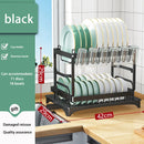 Axyaa 2-Tier Dish Drying Rack with Drainboard and Utensil Holder