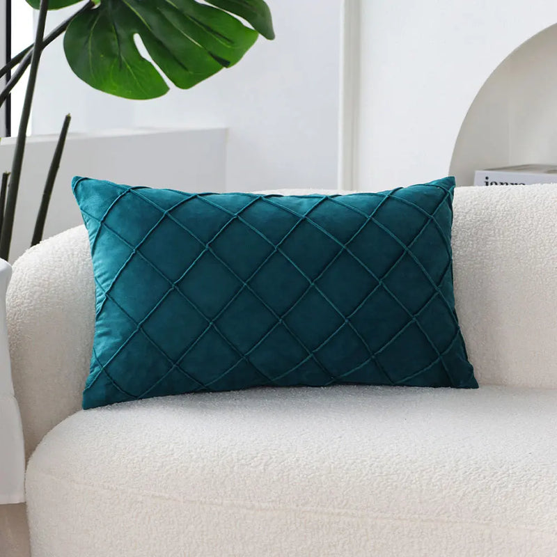 Soft Velvet Axyaa Cushion Cover - Comfortable Sofa Pillowcase for Stylish Home Decor