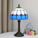 Axyaa 8 Inch Stained Glass Table Lamp - Mediterranean Series
