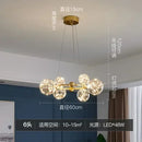 Axyaa Nordic Gold Glass Globe Chandelier with Remote Control