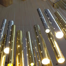 Axyaa Gold/Silver LED Pendant Light: Modern Minimalist Lighting for Dining and Living Room