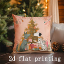 Christmas-themed Axyaa Pattern Cushion Covers for Home Decor - Perfect for Sofa, Bedroom, Car