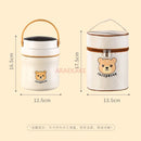 Axyaa Cute Insulated Lunch Box Bucket - Double-Layer Stainless Steel