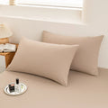 Axyaa Solid Color Washed Cotton Pillowcase Set • Single • 48x74cm