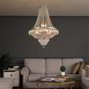 Axyaa Crystal Chandelier: Metal, Glass Shade, Luxury, Gold/Silver, Living Room, Hotel Lobby, Ceiling Lamp