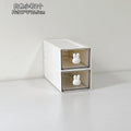 Axyaa Desktop Organizer Box: Rabbit Pen Holder & Drawer Stationery Rack