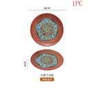 Axyaa Bohemian Ceramic Plate: Creative Western Cuisine Restaurant Home Plate
