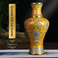 Axyaa Plum Design Cloisonne Enamel Ceramic Vase: Asian Style Home Decor & Table Centerpiece