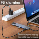 Axyaa 8-in-1 USB C Hub with 4K HDMI, RJ45, SD/TF, PD, USB 3.0 - Laptop Dock