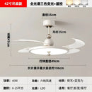 Axyaa Middle Ancient Style Ceiling Fan Light with Variable Frequency LED, Ultra-thin Silent Design
