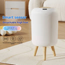 Axyaa Smart Sensor Wood Grain Trash Can: Automatic, Luxury, and Hands-Free Solution