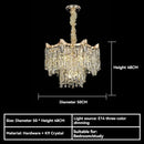 Axyaa Crystal Chandelier: French Light Luxury Tassel Pendant Lights