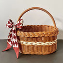 Axyaa Willow Rattan Flower Basket: Handmade, Sturdy, Wedding & Home Decor