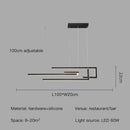 Axyaa Black LED Pendant Chandelier for Dining Room Kitchen Living Room